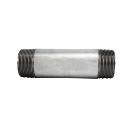 MIDLAND METAL Pipe Nipple, 112 Nominal, NPT End Style, 36 Length, SCH 40 Schedule, 1300 psi Pressure, 200 to 56283